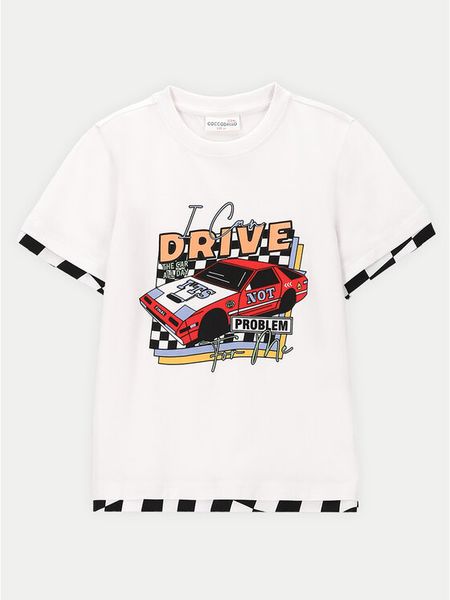 Coccodrillo T-Shirt WC4143202RAK Biały Regular Fit. Białe t-shirty i koszulki chłopięce COCCODRILLO, bez wzorów, z bawełny, bez kołnierzyka, bez ramiączek. Za 39.99 zł.