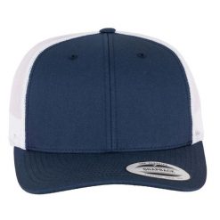 Dwukolorowa Czapka Trucker Retro. Białe czapki damskie FLEXFIT, bez wzorów. Za 51.99 zł.