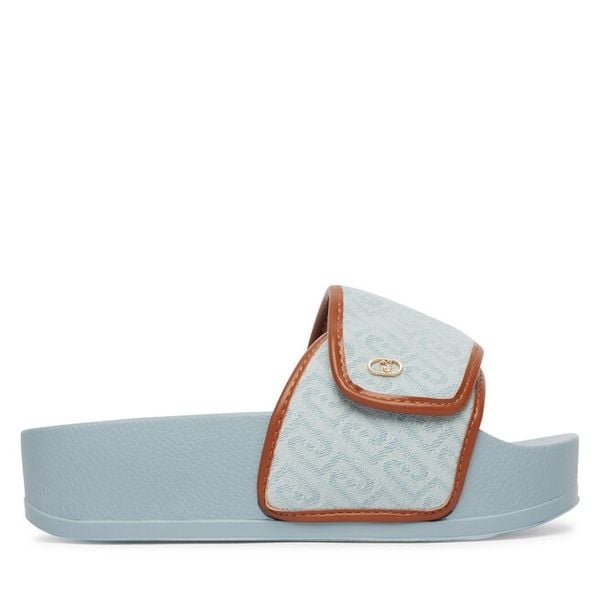 Klapki Liu Jo. Niebieskie klapki damskie Liu Jo, bez wzorów, bez obcasa, bez zapięcia. Za 329.99 zł.