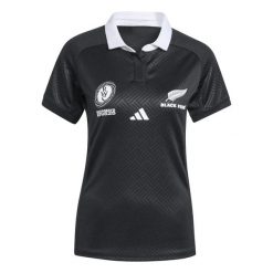 Kurtka domowa damska Black Ferns Mistrzostwa Świata 2025. Czarne kurtki damskie Adidas, bez wzorów, bez kaptura. Za 428.00 zł.