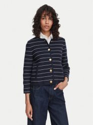 Tommy Hilfiger Kardigan WW0WW50088 Granatowy Regular Fit. Niebieskie kardigany damskie Tommy Hilfiger, s, bez wzorów, z bawełny. Za 699.99 zł.
