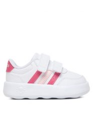 Adidas Sneakersy Breaknet 3.0 JS3676 Biały. Białe buty sportowe dziewczęce Adidas, bez wzorów, ze skóry, bez zapięcia. Za 149.99 zł.