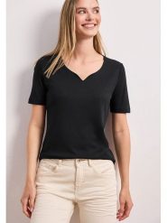 Street One Koszulka w kolorze czarnym rozmiar: 40. Czarne bluzki damskie Street One, bez wzorów, street, bez kołnierzyka, bez ramiączek. Za 85.95 zł.