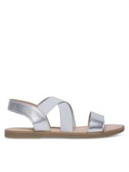 Lasocki Young Sandały VERNIS CI12-3027-08A Srebrny. Szare sandały dziewczęce Lasocki Young, z materiału, bez obcasa, bez zapięcia. Za 99.99 zł.