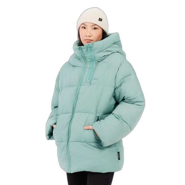 Damska kurtka puchowa Protest Selby. Niebieskie kurtki damskie Protest, bez wzorów, z puchu, bez kaptura. Za 628.50 zł.