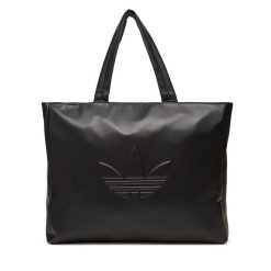 Torebka adidas. Czarne shopper bag Adidas, bez wzorów, bez dodatków. Za 219.99 zł.