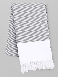 Samimi Chusta hammam "Gelinteli" w kolorze czarno-białym - 180 x 100 cm rozmiar: onesize. Białe chusty damskie Samimi, bez wzorów, z bawełny. Za 52.99 zł.