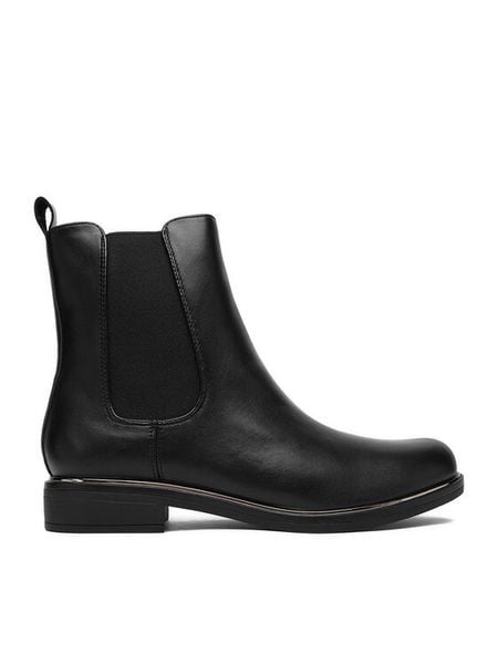 Clara Barson Botki CEO-WS13576-05 Czarny. Czarne botki damskie Clara Barson, z materiału, bez obcasa, na płaskiej podeszwie, bez zapięcia. Za 139.99 zł.