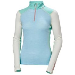 Bluza damska z zamkiem 1/2 Helly Hansen Lifa Midw. Niebieskie bluzy damskie Helly Hansen, bez wzorów, z wełny, bez kaptura. Za 430.50 zł.