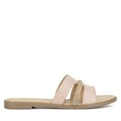 Klapki Lasocki. Czerwone klapki damskie Lasocki, bez wzorów, bez obcasa, bez zapięcia. Za 139.99 zł.