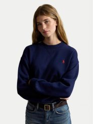 Polo Ralph Lauren Bluza 211971697002 Granatowy Relaxed Fit. Niebieskie bluzy damskie Polo Ralph Lauren, m, bez wzorów, bez kaptura. Za 819.99 zł.