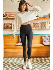 Olalook Legginsy w kolorze czarnym rozmiar: L. Czarne legginsy damskie Olalook, l, bez wzorów. Za 52.67 zł.