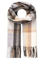 Zwillingsherz Szal w kolorze beżowo-brązowo-szarym rozmiar: onesize. Brązowe szaliki damskie Zwillingsherz, bez wzorów, z materiału. Za 121.80 zł.