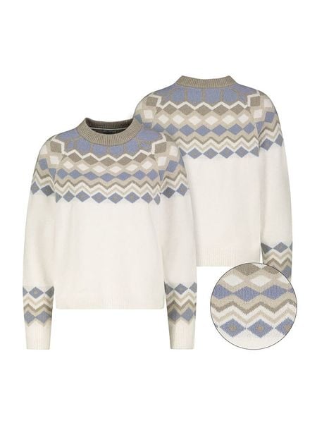 Eight2Nine Sweter w kolorze kremowo-błękitnym rozmiar: M. Brązowe swetry klasyczne damskie Eight2Nine, m, ze splotem, bez kołnierzyka. Za 139.20 zł.