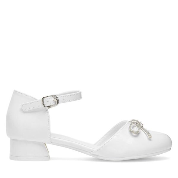 Baleriny Nelli Blu. Białe baleriny dziewczęce Nelli Blu, bez wzorów, bez obcasa, bez zapięcia. Za 79.99 zł.