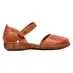 Półbuty Josef Seibel. Brązowe półbuty damskie Josef Seibel, bez wzorów, bez obcasa, na płaskiej podeszwie, bez zapięcia. Za 239.99 zł.