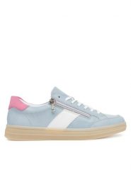 Remonte Sneakersy D2C02-12 Niebieski. Niebieskie obuwie sportowe damskie Remonte, ze skóry, bez zapięcia. Za 257.99 zł.