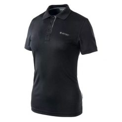 Koszulka polo damska Hi-Tec Lady Site - czarna, Rozmiar XL. Czarne bluzki damskie Hi-tec, s, bez wzorów, z poliesteru, bez kołnierzyka, bez ramiączek. Za 39.99 zł.