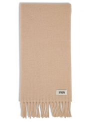 Drykorn szalik z wykończeniem z alpaki - Kasay Kobiety beżowy, ONE SIZE. Brązowe szaliki damskie DRYKORN, z aplikacjami, z wełny. Za 429.95 zł.
