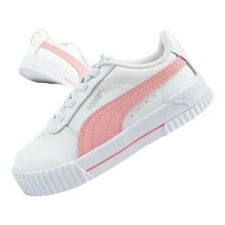 Buty Puma Carina L 37360430 białe. Białe buty sportowe dziewczęce z gumy, bez zapięcia. Za 212.19 zł.