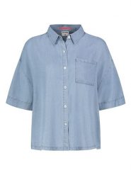 Sublevel Bluzka w kolorze błękitnym rozmiar: XL. Niebieskie bluzki damskie Sublevel, xl, bez wzorów, z lyocellu, bez kołnierzyka, bez ramiączek. Za 100.99 zł.