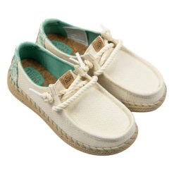 HeyDude Damskie Espadryle Wendy Espadrille Hibiscus. Brązowe espadryle damskie Hey dude, bez wzorów, z materiału, bez obcasa. Za 359.00 zł.