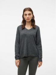 Vero Moda Sweter w kolorze antracytowym rozmiar: XL. Czarne swetry klasyczne damskie Vero Moda, xl, bez kołnierzyka. Za 61.02 zł.