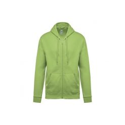 Bluza z kapturem i zamkiem błyskawicznym Kariban. Zielone bluzy damskie KARIBAN, uniwersalny, bez wzorów, z bawełny, z kapturem. Za 158.50 zł.