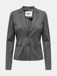 ONLY Marynarka Poptrash 15153144 Szary Regular Fit. Szare marynarki i żakiety damskie Only, l, bez wzorów, z syntetyku. Za 119.99 zł.