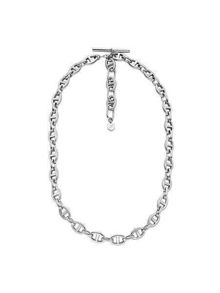 Fossil Naszyjnik Heritage D-Link JA7242040 Srebrny. Szare naszyjniki damskie Fossil, metalowe. Za 229.99 zł.