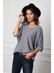 Joséfine Sweter "Dalor" w kolorze szarym rozmiar: XL. Szare swetry klasyczne damskie Joséfine, xl, z kaszmiru, bez kołnierzyka. Za 202.45 zł.