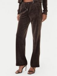 Juicy Couture Spodnie dresowe Tina JCWBJ225307 Brązowy Regular Fit. Brązowe spodnie dresowe damskie Juicy Couture, m, bez wzorów, z dresówki. Za 399.99 zł.