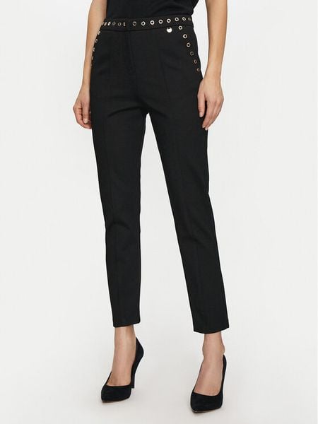 LOLA CASADEMUNT Spodnie materiałowe LF2414008 Czarny Regular Fit. Czarne spodnie materiałowe damskie LOLA CASADEMUNT, bez wzorów, z materiału. Za 359.99 zł.