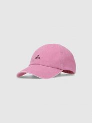 4F Czapka z daszkiem strapback damska - różowa Uniwersalny. Czerwone czapki z daszkiem damskie 4F, na lato, bez wzorów, z bawełny. W wyprzedaży za 49.99 zł.