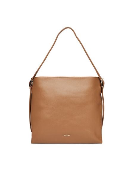 Lasocki Torebka C-LSK-L-005-08 Beżowy. Brązowe torebki klasyczne damskie Lasocki, z materiału, bez dodatków. Za 189.99 zł.