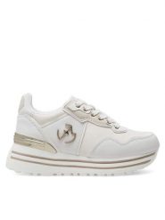 Eva Minge Sneakersy WYL3795-3 Biały. Białe obuwie sportowe damskie Eva Minge, ze skóry, bez zapięcia. Za 199.99 zł.