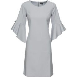 Sukienka bonprix szary. Szare sukienki damskie bonprix, eleganckie, z krótkim rękawem. Za 99.99 zł.