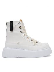 Inuikii Trampki Matilda Canvas High 30103-025 Biały. Białe trampki damskie Inuikii, bez wzorów, z materiału, bez zapięcia. Za 799.99 zł.