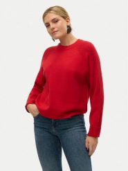 Vero Moda Sweter Gold 10315516 Czerwony Regular Fit. Czerwone swetry klasyczne damskie Vero Moda, s, z syntetyku, bez kołnierzyka. Za 89.99 zł.