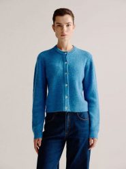 Josephine & Co Kardigan "Laurine" w kolorze niebieskim rozmiar: XL. Niebieskie kardigany damskie Josephine & Co, xl, bez wzorów, prążkowane. Za 195.99 zł.