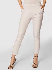 Morgan Spodnie materiałowe 211-PROSY.F Beżowy Slim Fit. Brązowe spodnie materiałowe damskie Morgan, bez wzorów, z materiału. W wyprzedaży za 179.99 zł.