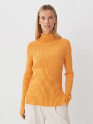 Someday Sweter w kolorze pomarańczowym rozmiar: 38. Pomarańczowe swetry klasyczne damskie someday., prążkowane, bez kołnierzyka. Za 144.92 zł.