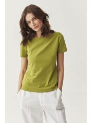 TATUUM Koszulka "Mikaja" w kolorze zielonym rozmiar: XXL. Zielone bluzki damskie TATUUM, xxl, bez wzorów, z bawełny, bez kołnierzyka, bez ramiączek. Za 84.21 zł.