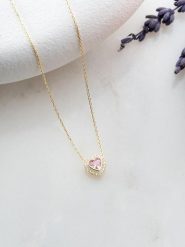 Lodie Silver Pozłacany naszyjnik z zawieszką - dł. 42 cm rozmiar: onesize. Różowe naszyjniki damskie Lodie Silver, z cyrkonią, pozłacane. Za 38.95 zł.