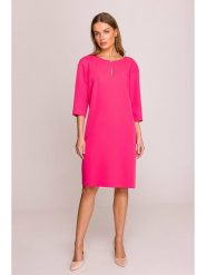 Stylove Sukienka w kolorze różowym rozmiar: L. Różowe sukienki damskie Stylove, bez wzorów, bez ramiączek. Za 207.88 zł.
