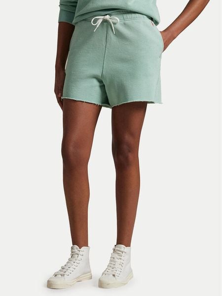 Polo Ralph Lauren Szorty sportowe 211965103007 Zielony Straight Fit. Zielone spodenki sportowe damskie Polo Ralph Lauren, xs, bez wzorów, z bawełny. Za 539.99 zł.