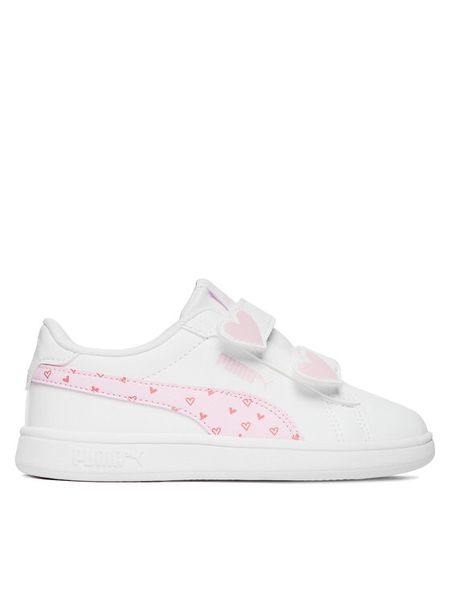 Puma Sneakersy Puma Smash 3.0 Hearty V PS 405638 01 Biały. Białe buty sportowe dziewczęce Puma, bez zapięcia. Za 199.99 zł.