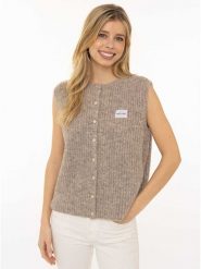 Zwillingsherz Kardigan w kolorze szarobrązowym rozmiar: L/XL. Brązowe kardigany damskie Zwillingsherz, l, bez wzorów, z wełny. Za 113.99 zł.