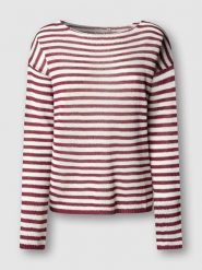 Pepe Jeans Sweter "Kalua" w kolorze czerwono-białym rozmiar: M. Białe swetry klasyczne damskie Pepe Jeans, m, z jeansu, bez kołnierzyka. Za 173.99 zł.