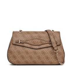 Torebka Guess. Brązowe torebki klasyczne damskie Guess, bez dodatków. Za 349.99 zł.